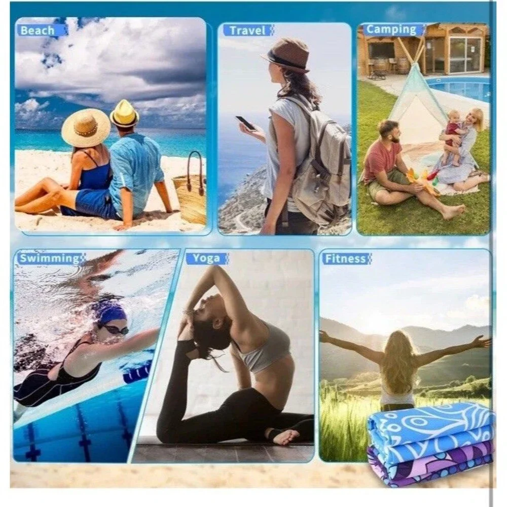 2Pk Thin Beach Towel Oversized 71